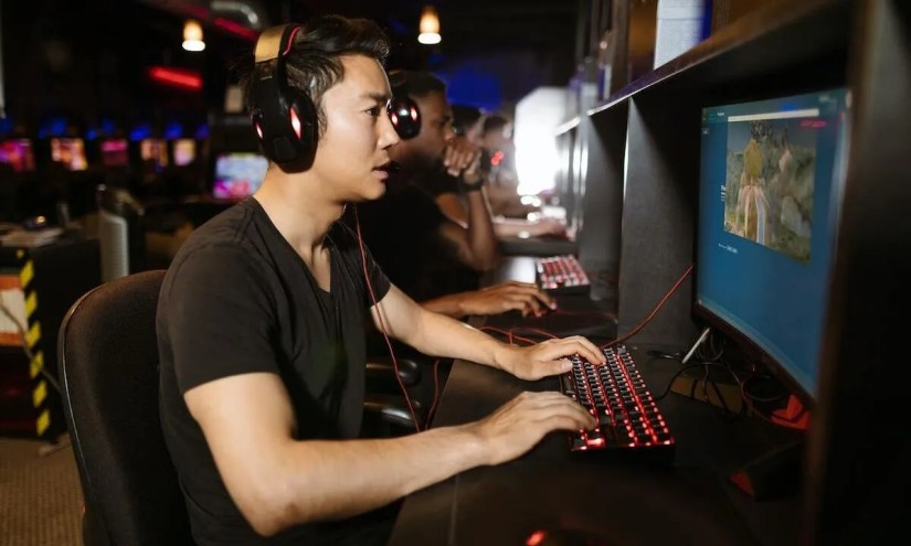 Man updating game graphics