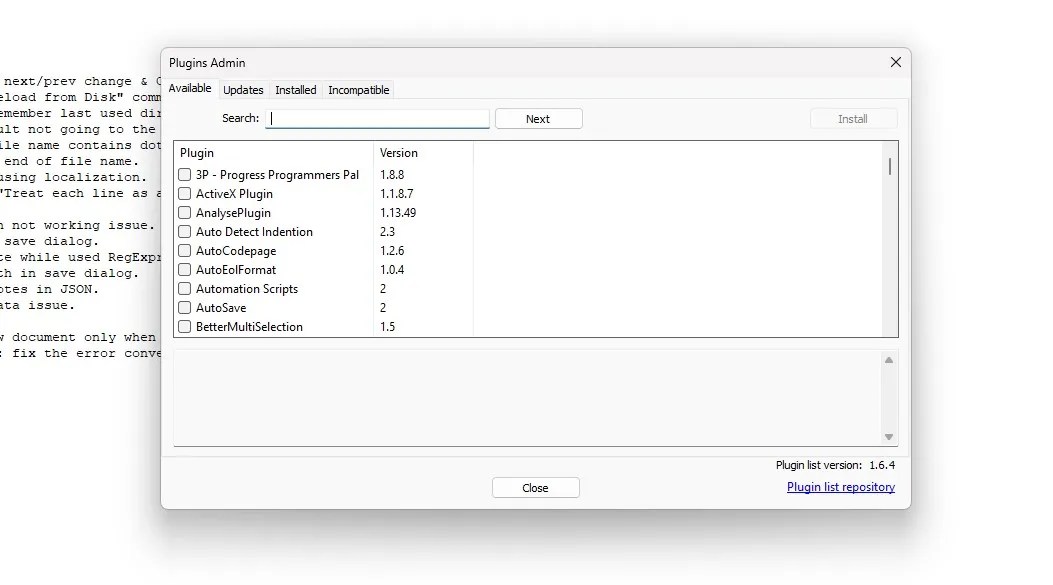 How to Make Notepad++ Compare Two Files With a Plugin
