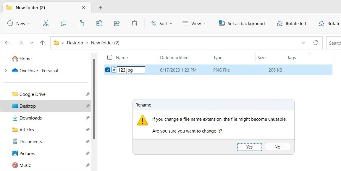 How to Change File Types on Windows