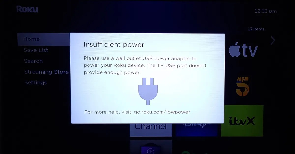 How to Fix a Roku Low Power Warning