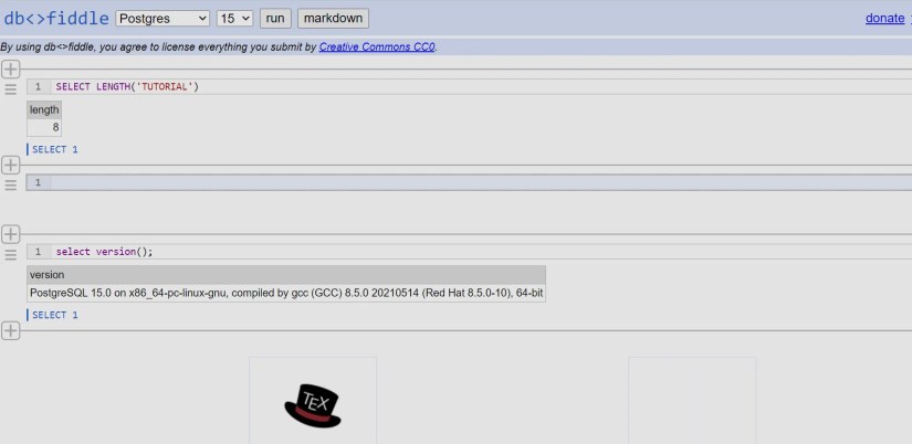 Running queries on DB FiddleUK
