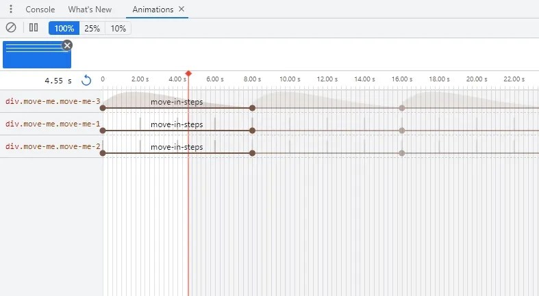 Screenshot of complex animation