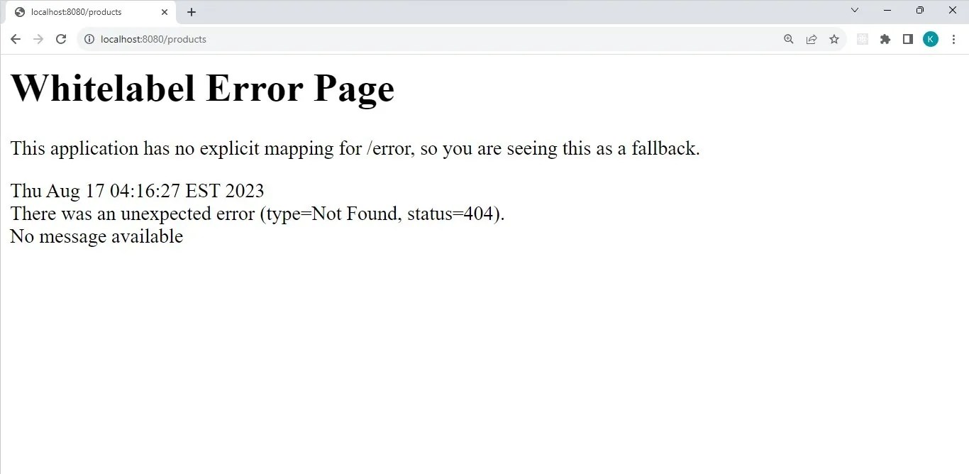 How to Create Custom Spring Boot Error Pages With Thymeleaf