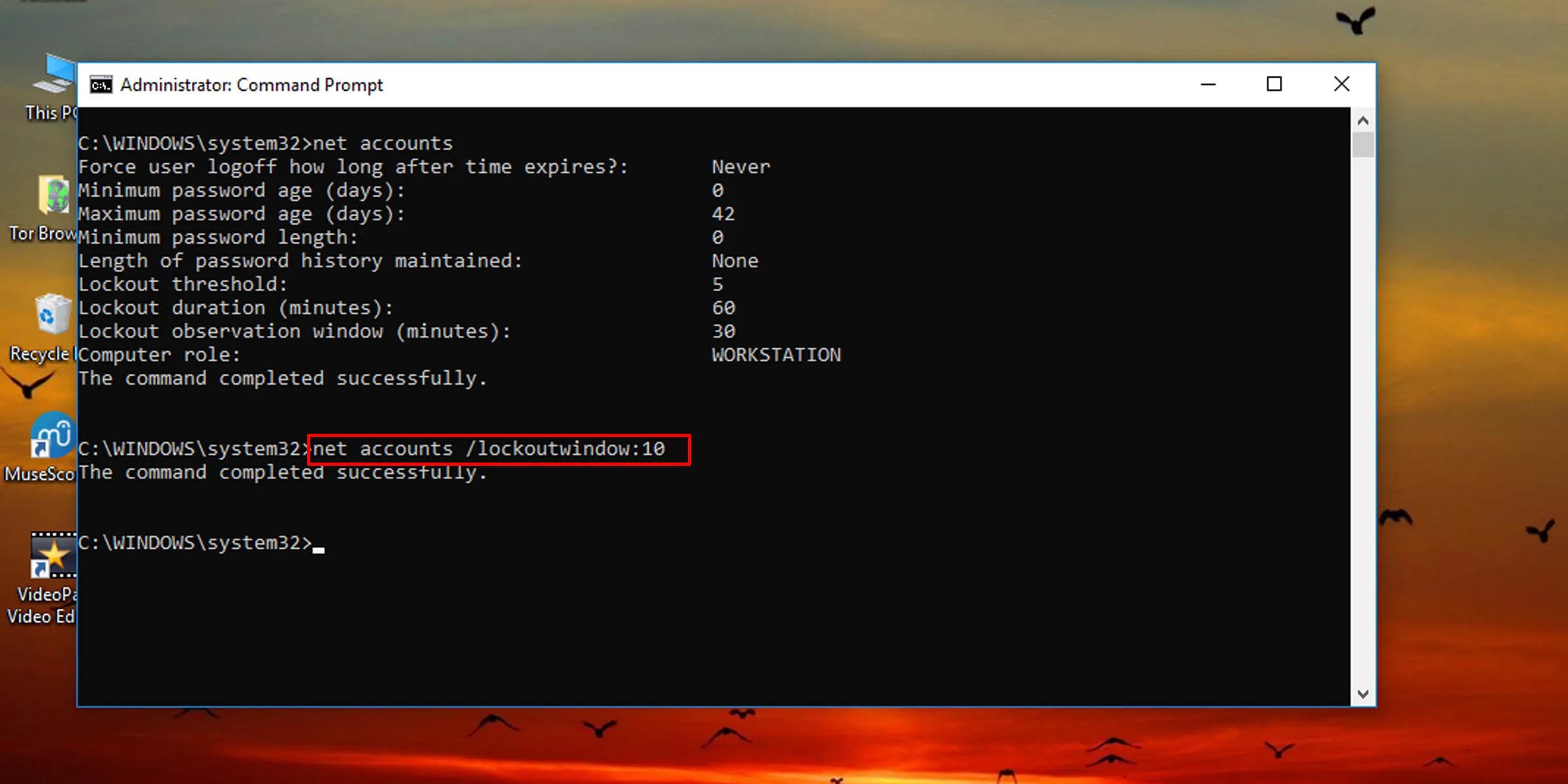 How to Change the Reset Account Lockout Counter After Failed Logon