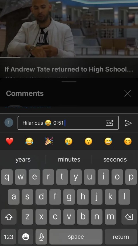 Adding a timestamped comment to a YouTube video