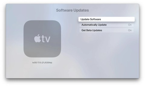 Apple TV 4K Settings Software Updates Menu