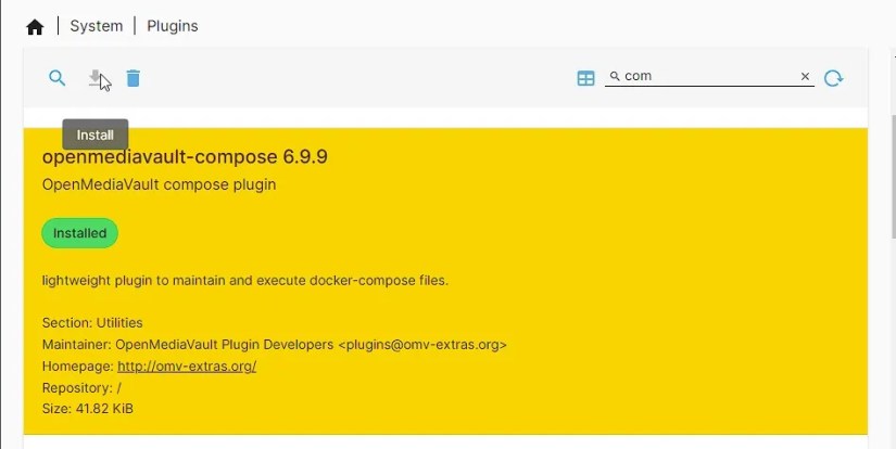 install openmediavault compose plugin on raspberry pi