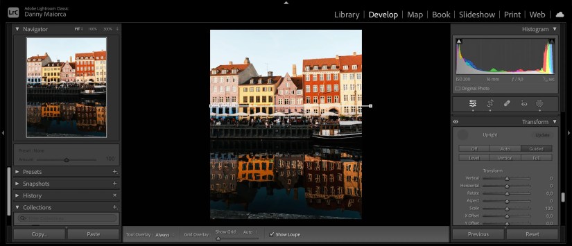 Lightroom Upright Draw a Line