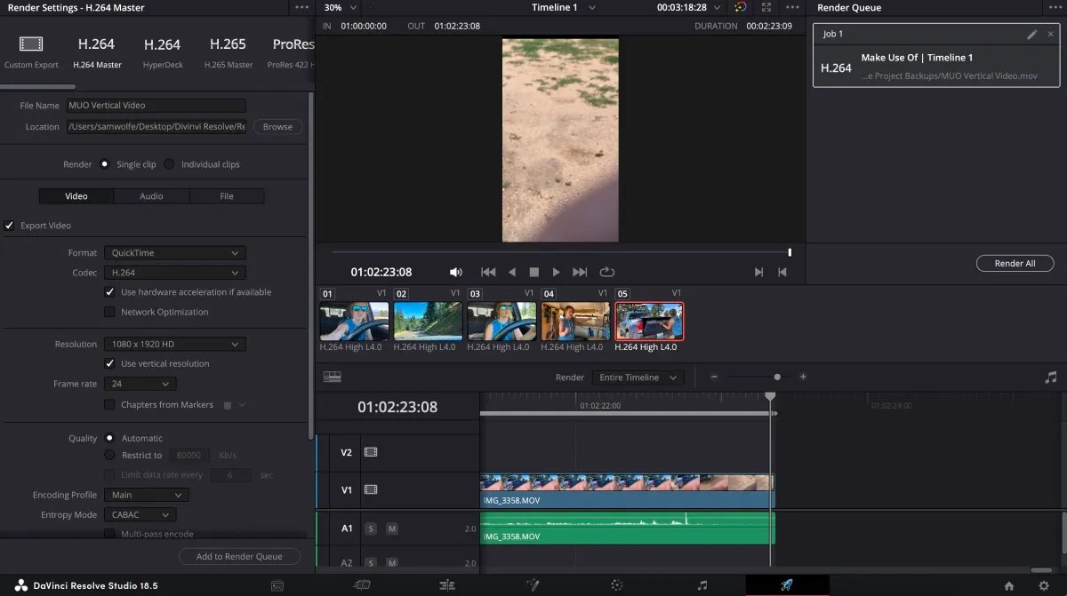 DaVinci Resolve 18.5で縦型ビデオを作成する方法