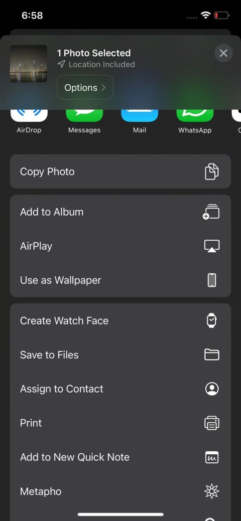 Save to Files option in Photos app