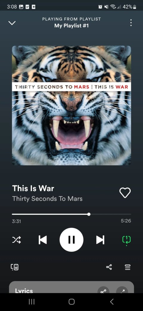 Loop a Spotify song on mobile