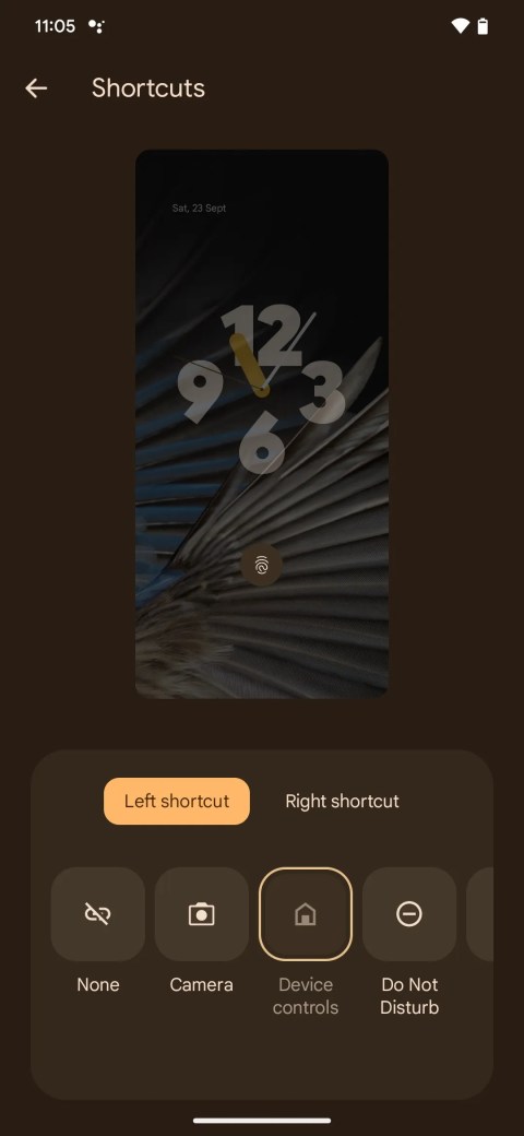 Google Pixel lock screen shortcut customization in Android 14