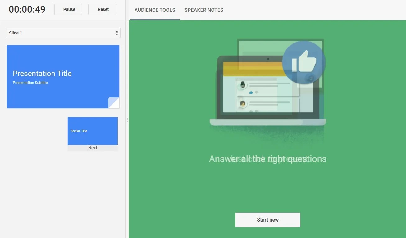 How to Start a Q&A Session in Google Slides