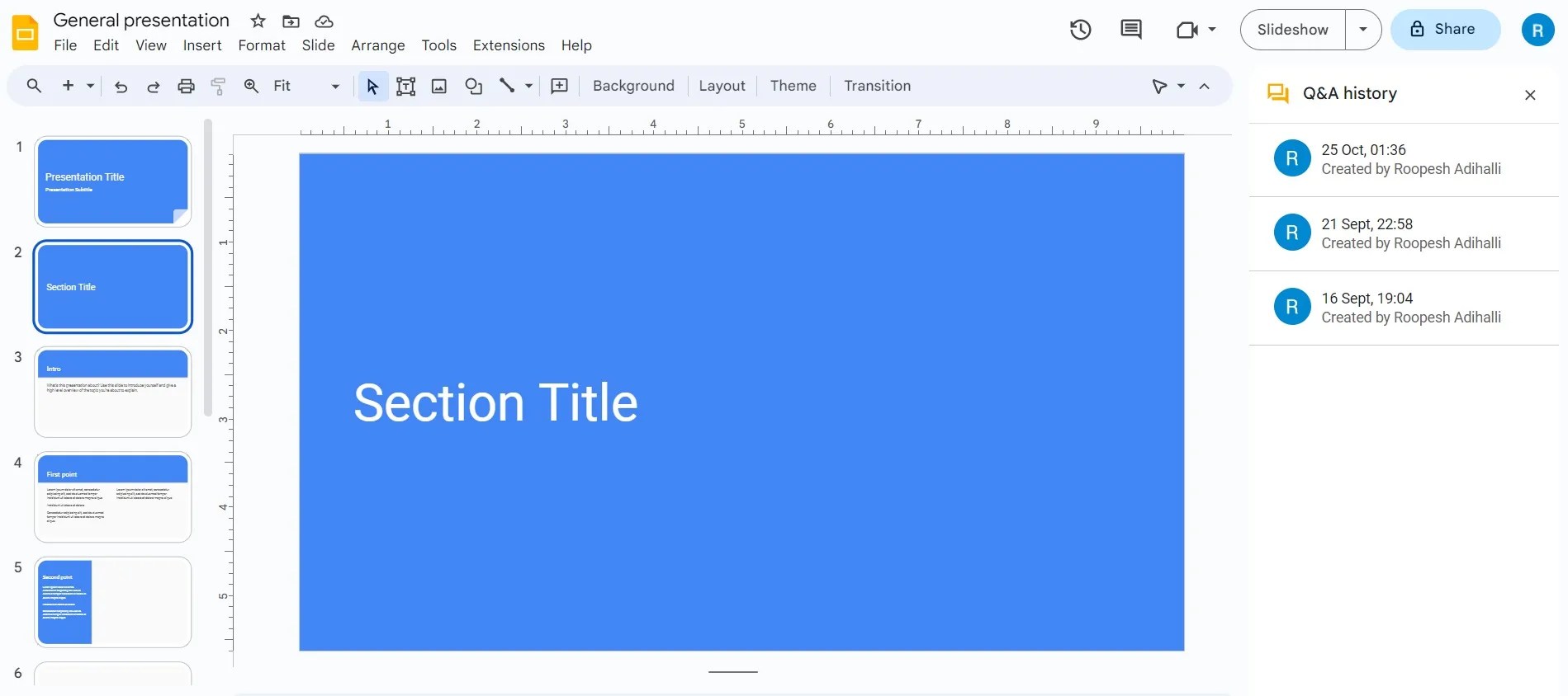 How to Start a Q&A Session in Google Slides