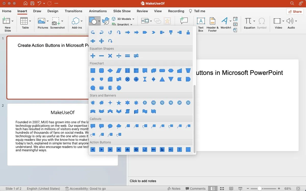 How to Create Action Buttons in Microsoft PowerPoint