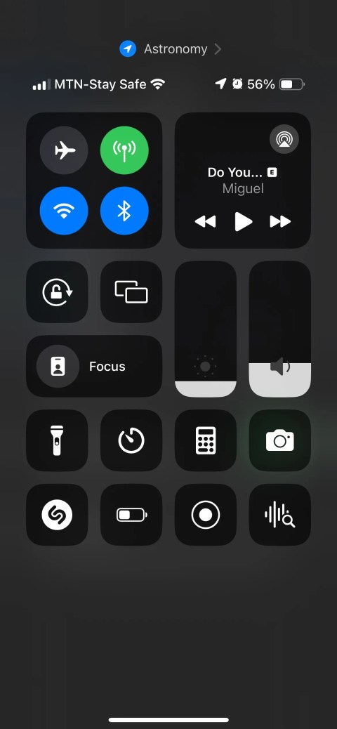 iOS Control Center