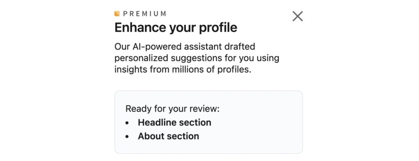 LinkedIn Enhance Profile Features