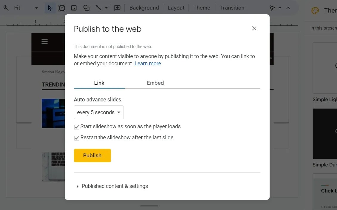 How to Make Google Slides Play Automatically