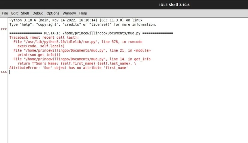 trying to use parent attributes without super