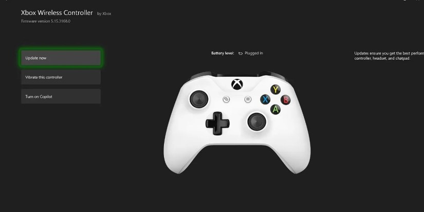 Updating Xbox One controller on the Xbox accessories app