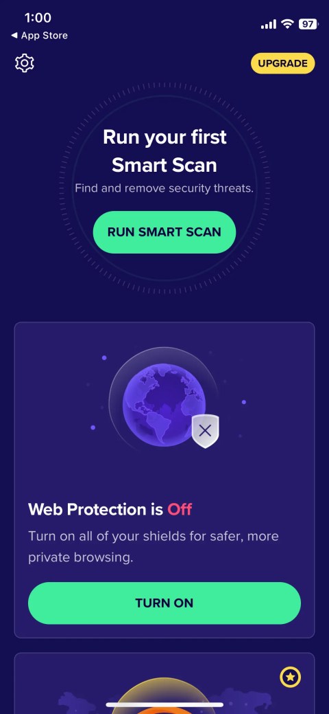 Screenshot of an Avast smart scan prior to running.