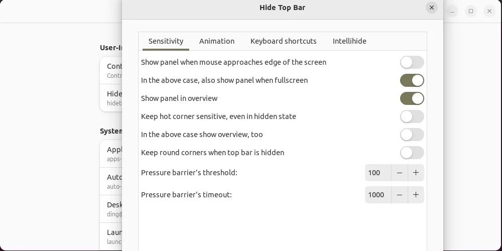 How to Auto Hide the Top Bar in Ubuntu