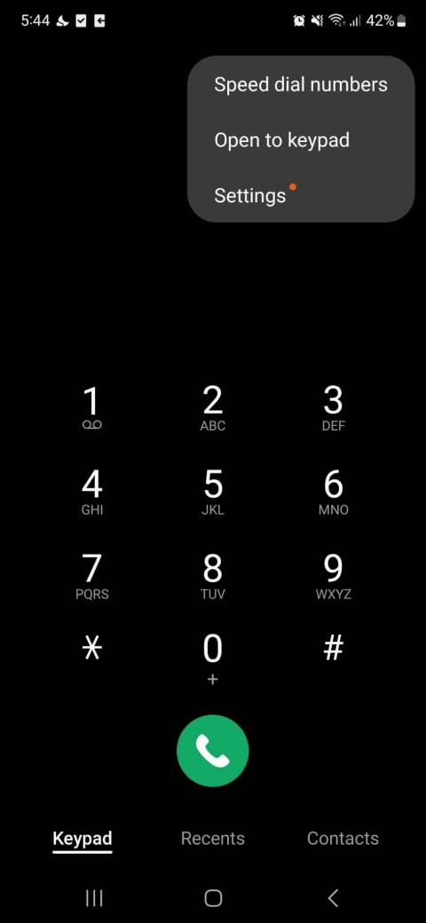 Open the Phone app’s settings on Android
