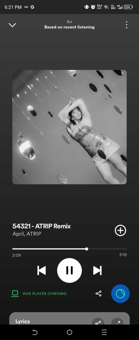 spotify ai dj listening through web player via app