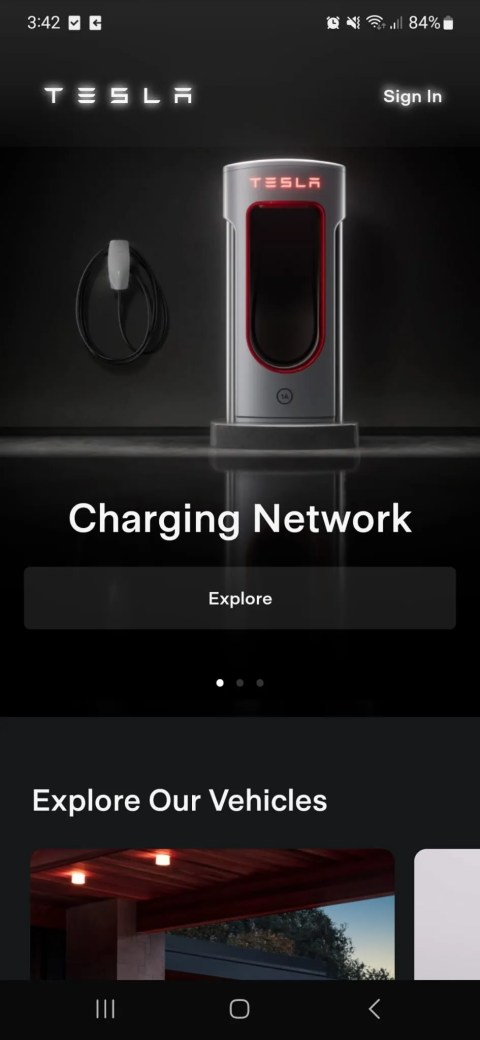 Use the Tesla app to find a Supercharger