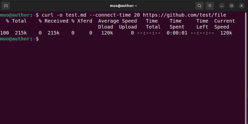 using connect timeout option with curl on ubuntu