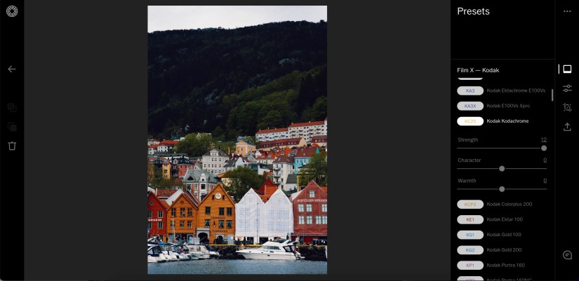 The Preset Sliders in the VSCO Desktop App