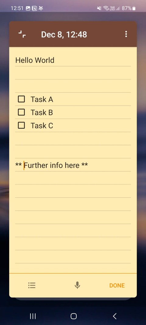 Notes and to-dos in Write Now