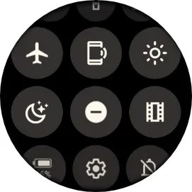 Quick Settings panel on Google Pixel Watch 2