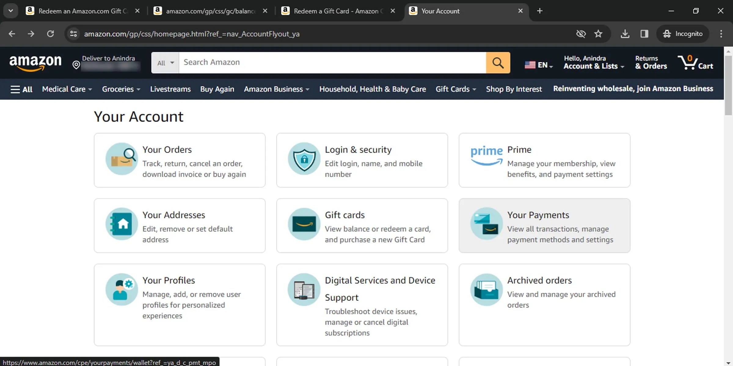 How to Add a Gift Card to Amazon & What to Do if You Can’t Redeem It