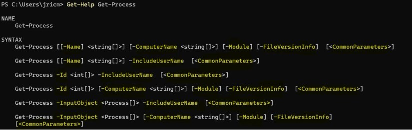 Cmdlet syntax parameters
