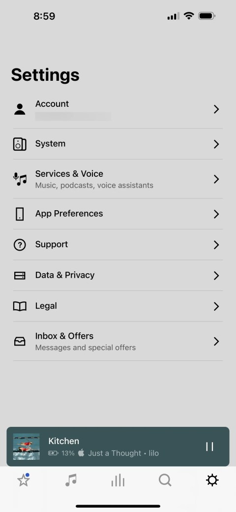 sonos app settings ios