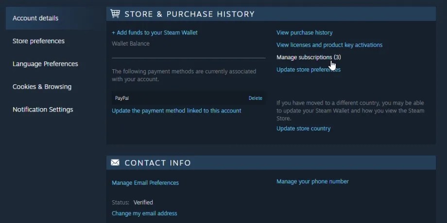 How to Cancel Recurring Subscriptions on Steam