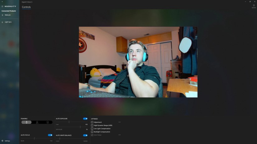 HyperX Vision S Webcam with NGENUITY software open-1