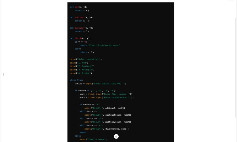A code generated by ChatGPT in the Python language.