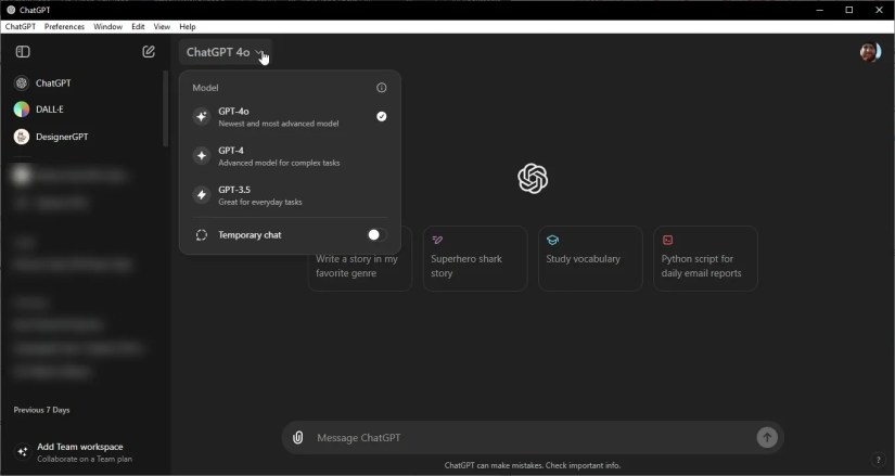 chatgpt open source desktop version home page