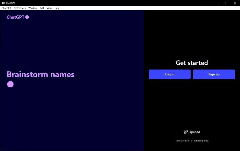 chatgpt open source desktop version login