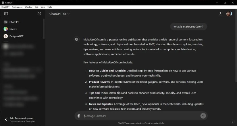 chatgpt open source desktop version makeuseof search result