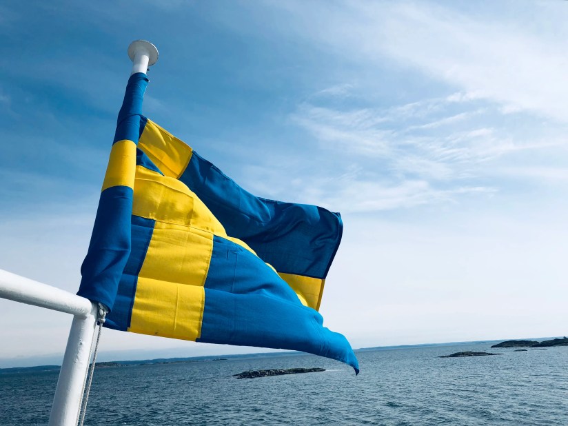 Photo of a flag on a boat