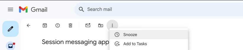 Adding a task from Gmail directly to Google Tasks