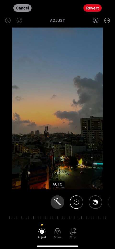 Edited image in the Photos app