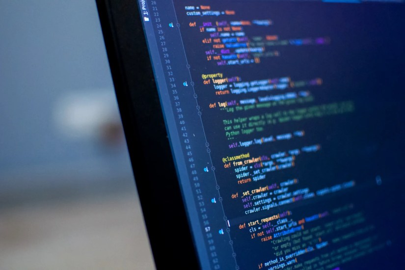 python code on computer screen