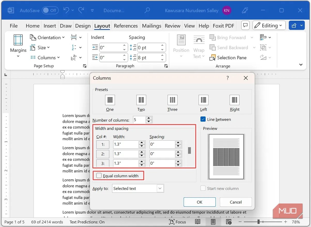 How to Create Columns in Microsoft Word