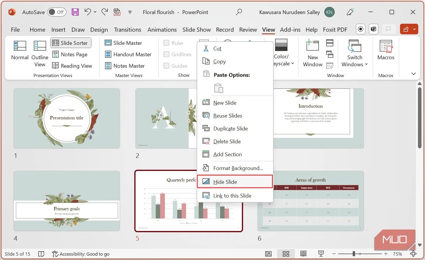 How to Hide or Unhide Slides in Microsoft PowerPoint