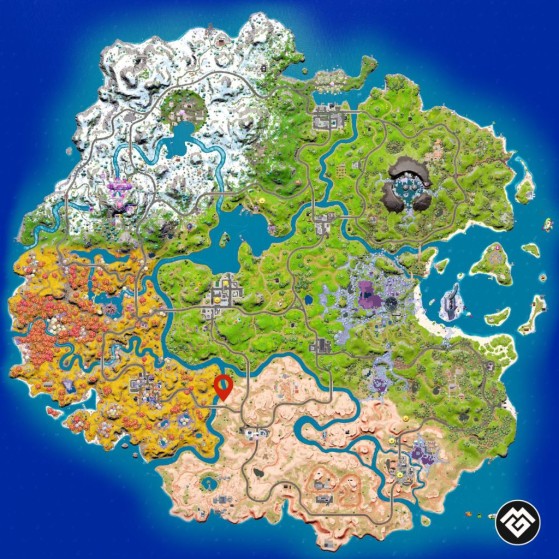 Fortnite atterrir au bois flottant, défi saison 4 chapitre 3 Millenium