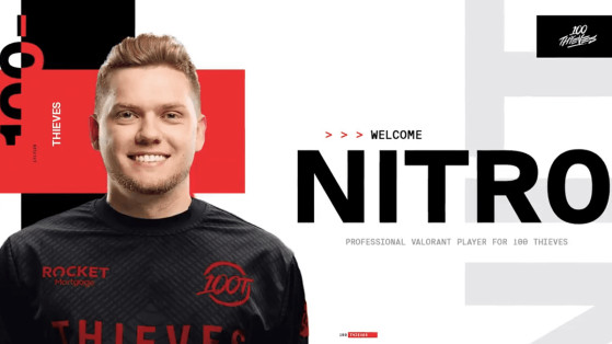 Valorant 100 Thieves recrute nitr0 et change son roster Millenium